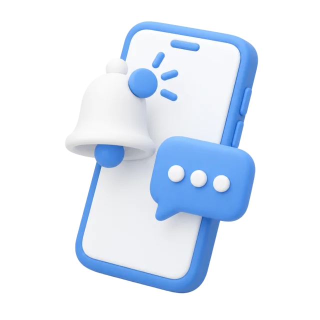 Phone with a notification bell
